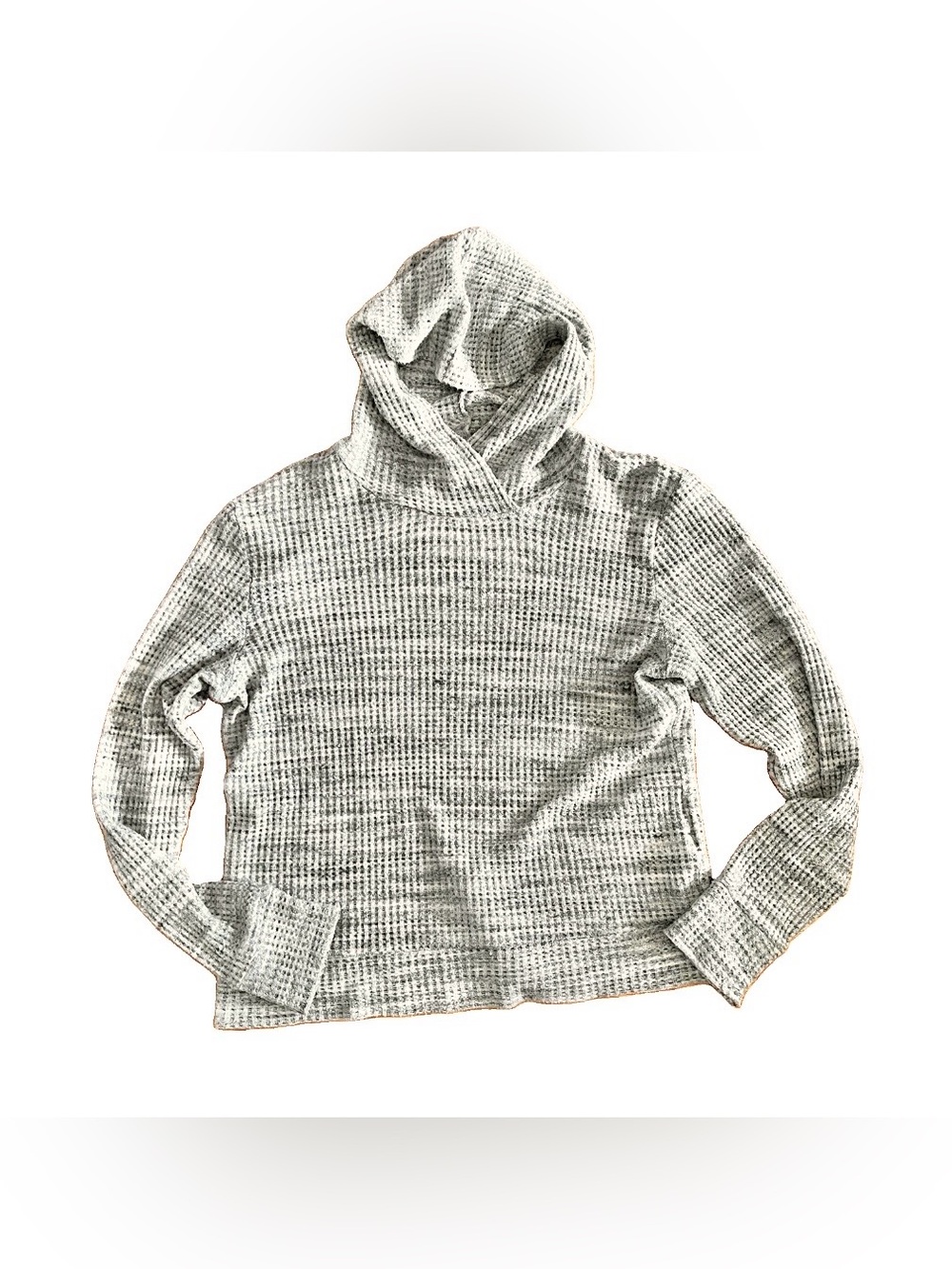 Beyond Yoga Waffle Knit Sweater womens small hoodie pullover cream relaxed cozy